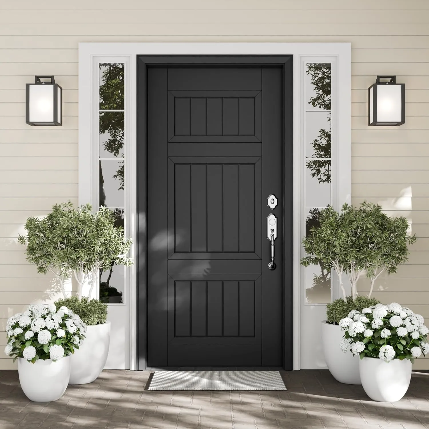 DTY Signature Mount Belford Lightweight and Durable Modern Fiberstone Egg Shaped Planter for Indoor Outdoor Drainage Hole & Rubber Plug Weather Resistant, 15" H x 18" Dia, 5.5" Opening - Large, White