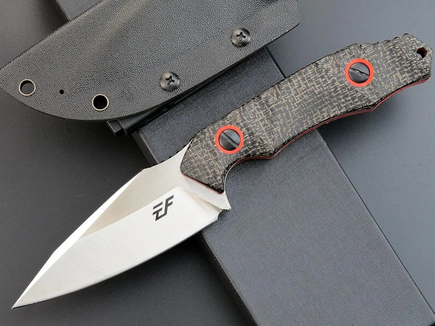 Eafengrow EF136 Fixed Blade Knife, 154CM Steel Blade,Micarta Handle Full Tang EDC Tool Fixed Knifes for Working Camping Survival