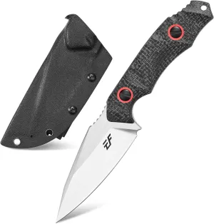 Eafengrow EF136 Fixed Blade Knife, 154CM Steel Blade,Micarta Handle Full Tang EDC Tool Fixed Knifes for Working Camping Survival
