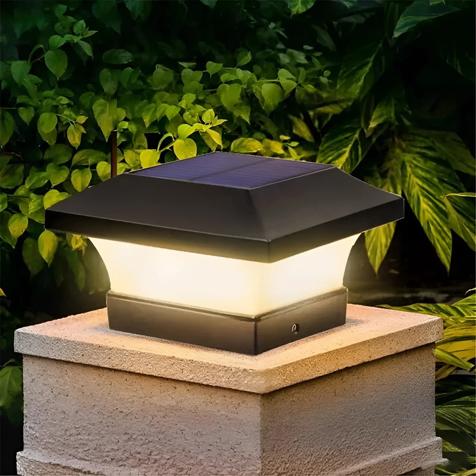 Eco-Friendly LED Solar Post Cap Light | Dusk-to-Dawn Outdoor Lantern