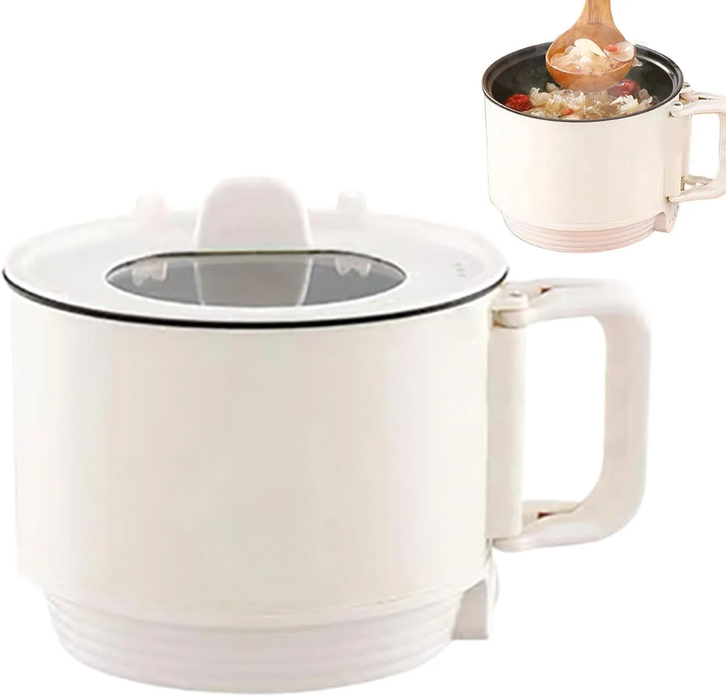 electric cooker | hot rice cooker: portable electric ramen pot, multifunctional pot, fast noodle maker machine for soups, stews and oatmeal