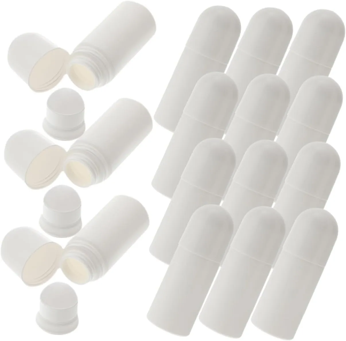 Empty Roller Bottles for Essential Oils 15 Pack 50ml Bottles Leakproof Compact Rose Quartz
