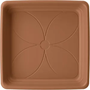 Emsa 518560 Saucer for My City Garden Flower Pot 35 x 35 cm (Timeless Saucer 29 x 29 cm, Frost-Resistant, High UV Resistance) Terracotta Light
