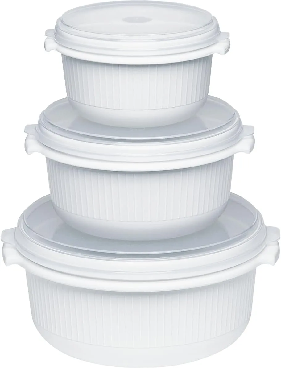 Emsa "Micro Family" 16.9/33.8/50.7 oz Microwave Dish (Set of 3), White