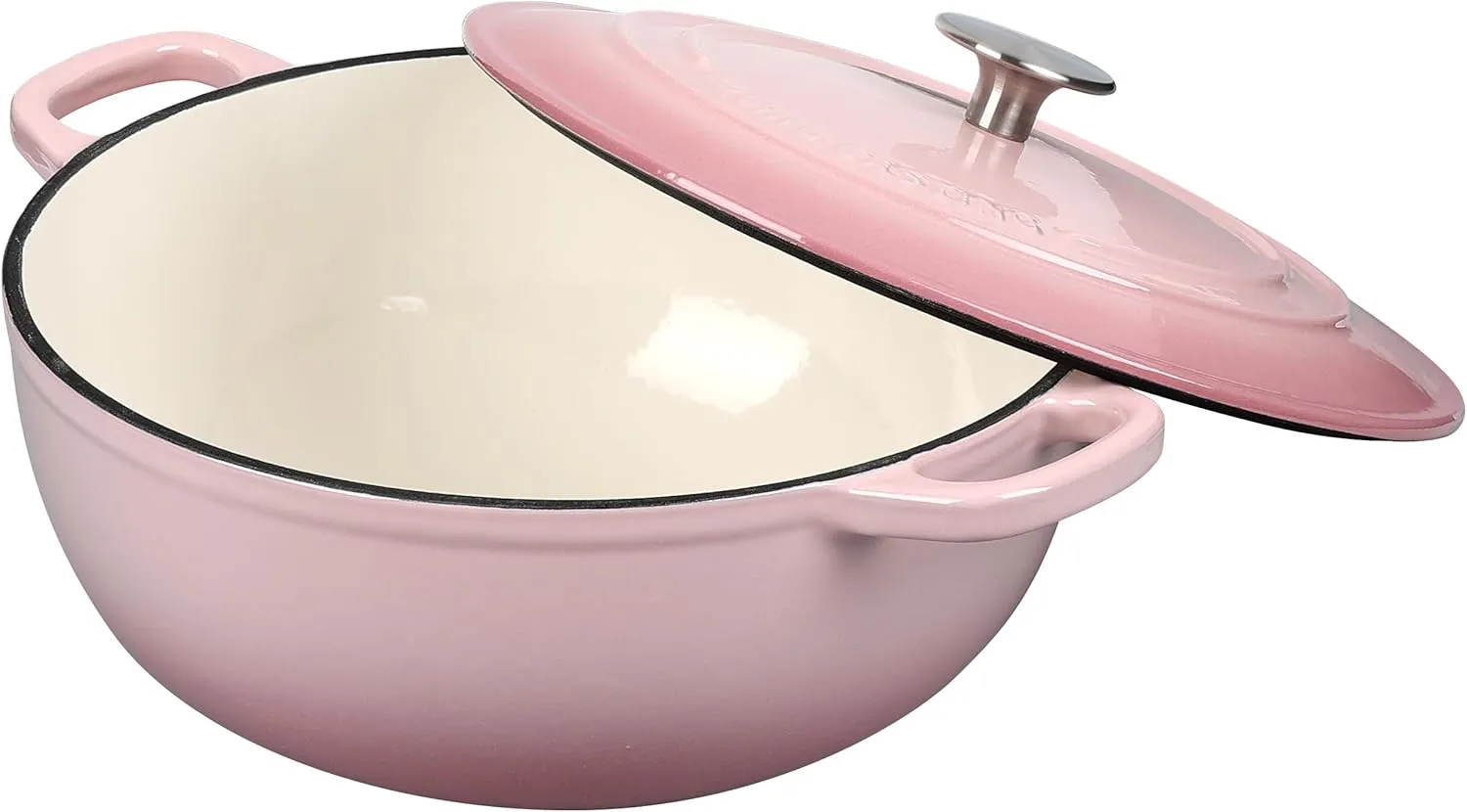 Enameled Cast Iron Dutch Oven Pot with Lid for Sourdough Bread Baking, Bread Dutch Ovens, Cooking Pots, 5 Quart, Pink