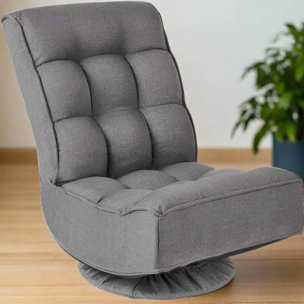 ErgoFold 4-Position Swivel Floor Chair with 360° Rotation with Space-Saving Fold