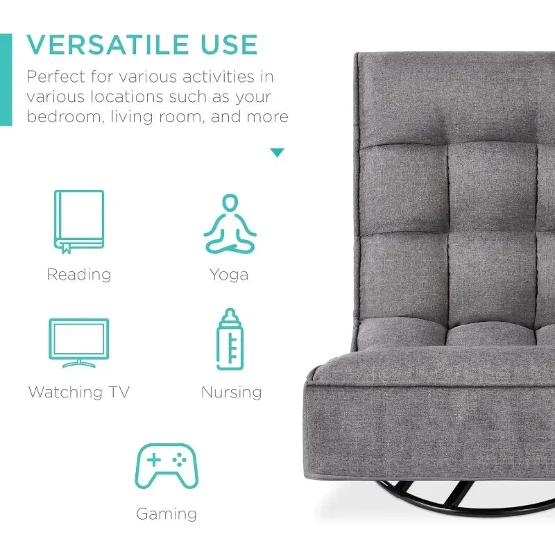 ErgoFold 4-Position Swivel Floor Chair with 360° Rotation with Space-Saving Fold