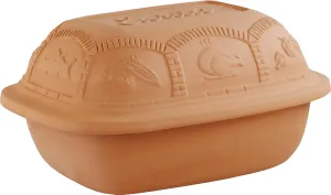 Eurita Clay Roaster, Non-Stick Dutch Oven, Healthy Clay Pot Cooking, Clay Baker,With Free Recipe Guide, 4 Quarts
