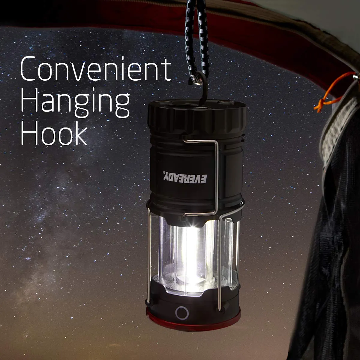 Eveready 360 LED Camping Lantern, Black (4 Pack)
