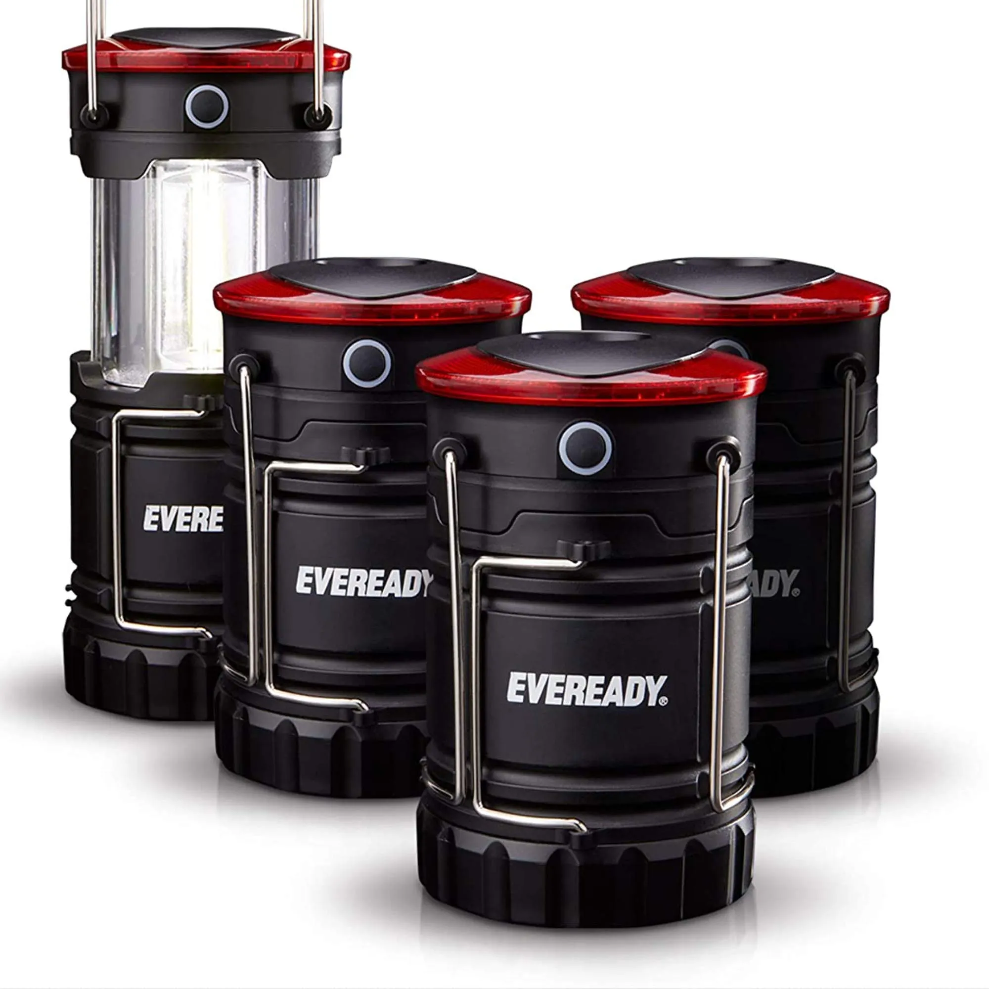 Eveready 360 LED Camping Lantern, Black (4 Pack)