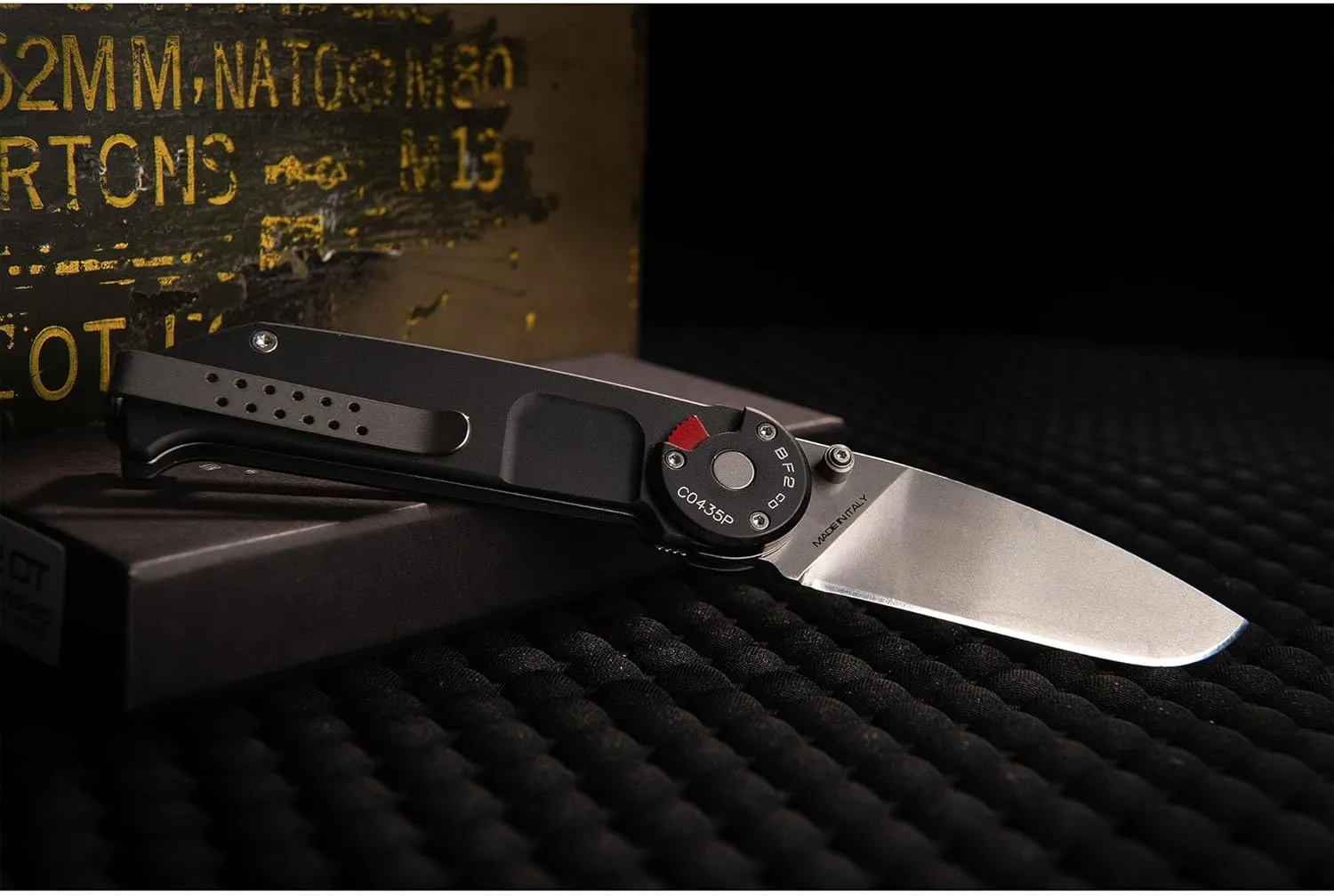 Extrema Ratio - BF2 CD (STONE WASHED), Folding Knife, Böhler N690 steel blade hardened to 58 HRC, stone-washed finish, anticorodal aluminum handle, reversible clip, Italian handcrafted precision