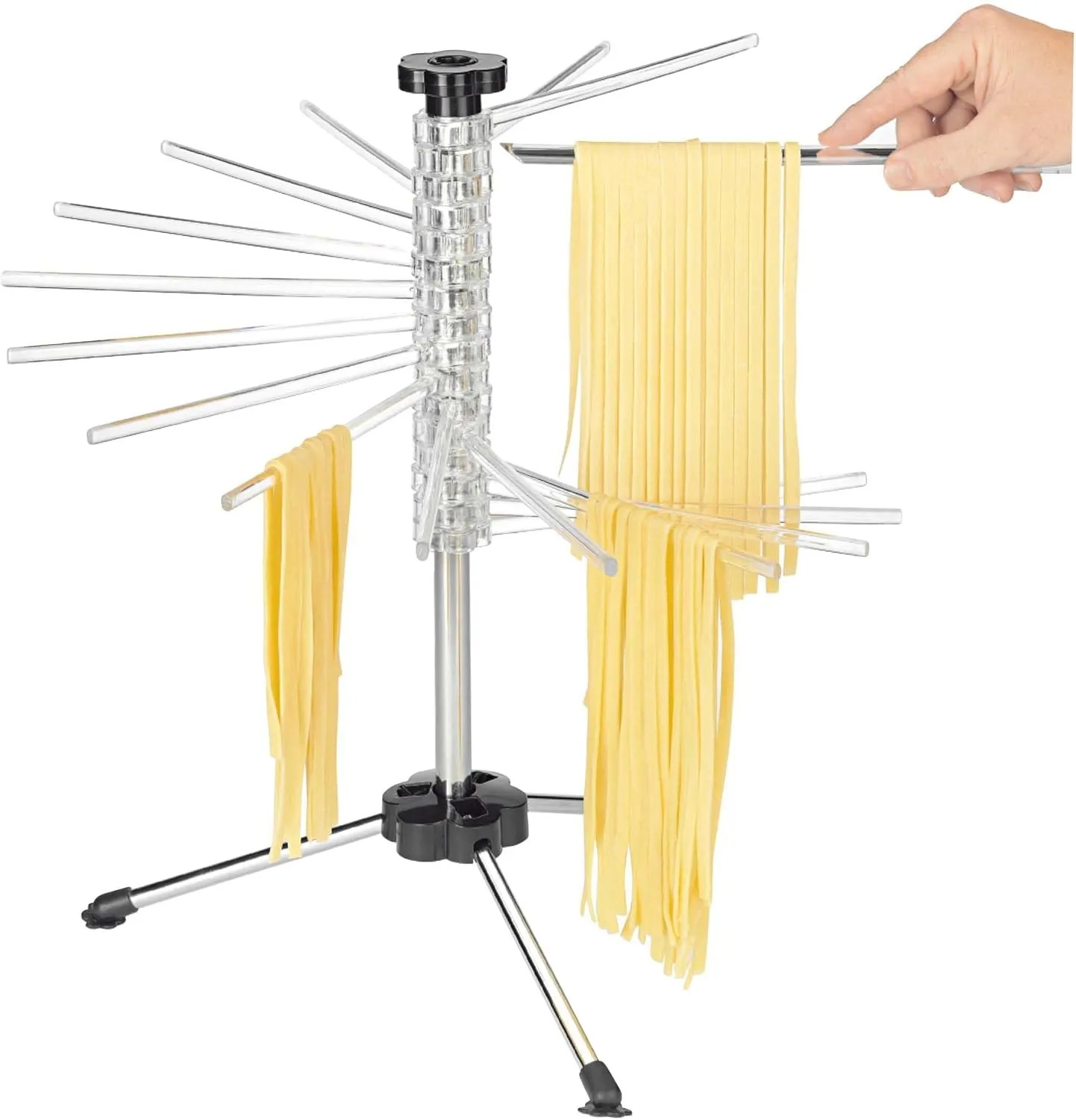 Fantes Collapsible Pasta Drying Rack, Clear, Holds up to 4.5-Pounds, The Italian Market Original since 1906