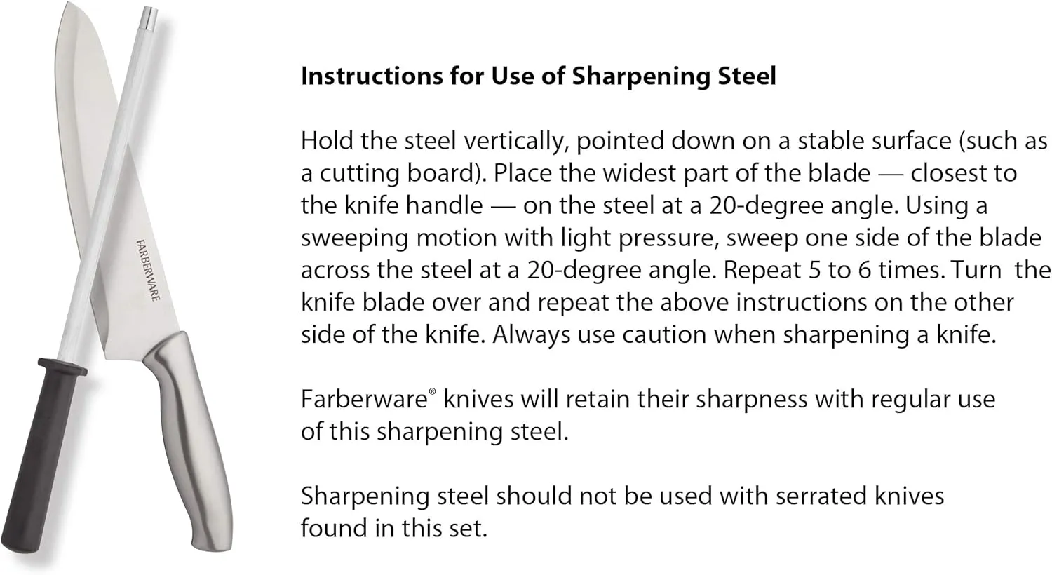 Farberware 15-Piece Stamped Stainless Steel Knife Block Set, High-Carbon Stainless Steel Kitchen Knife Set with Ergonomic Handles, Razor-Sharp Knives with Wood Block, 15-Piece Set, Graphite