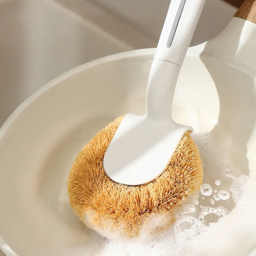 FaSoLa Coconut Fiber Pot Brush - White X3