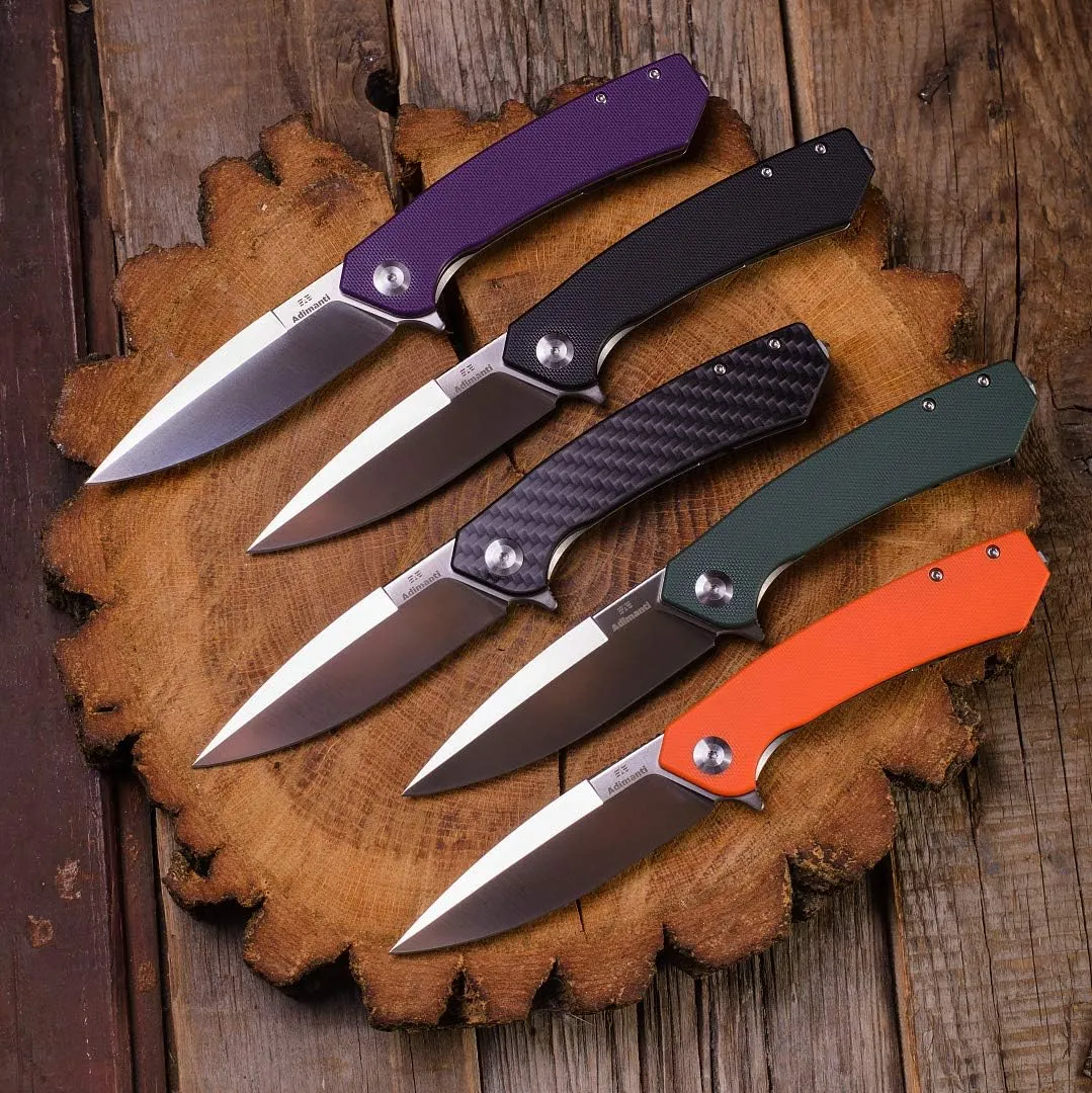 Firebird GANZO Adimanti Skimen Pocket Folding Knife G10 Anti-Slip Handle with Clip and Glass Breaker D2 Steel Blade Hunting Fishing Camping Outdoor Folder EDC Pocket Knife (Blue)