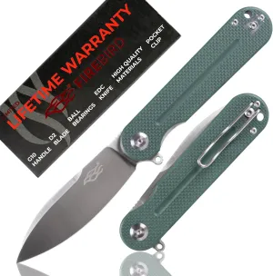 Firebird GANZO FH922-GB Pocket Folding Knife D2 Steel Blade G10 Anti-Slip Handle with Clip Camping Hunting Fishing Outdoor EDC Utility Pocket Knife Best Father's Day Gift (Green)
