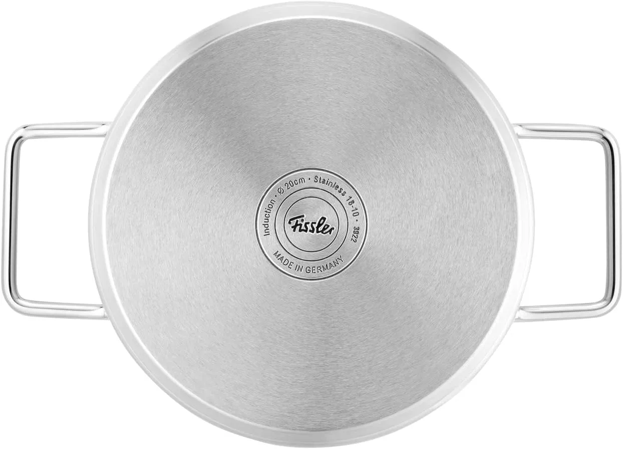 Fissler Pure Collection Stainless Steel 2.2 Quart Stock Pot with Metal Lid