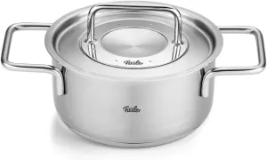 Fissler Pure Collection Stainless Steel 2.2 Quart Stock Pot with Metal Lid