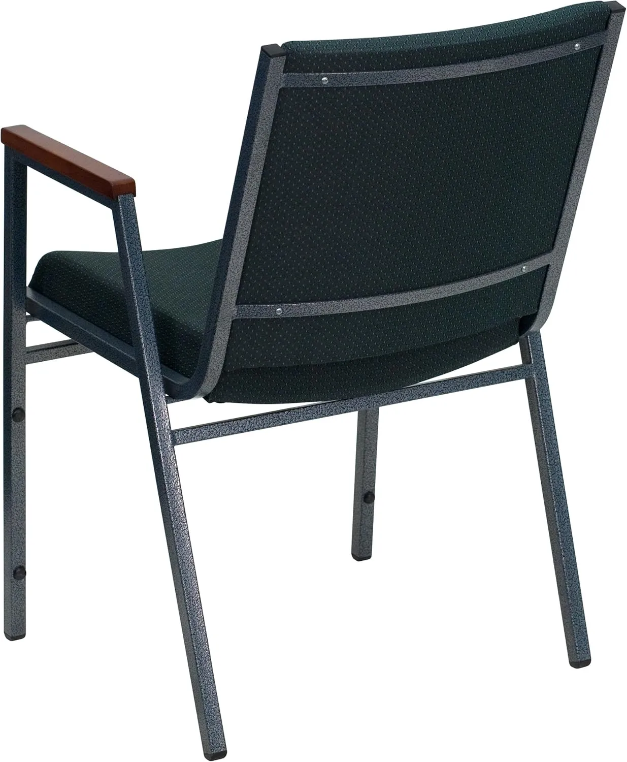 Flash Furniture 4 Pack HERCULES Series Heavy Duty Green Patterned Fabric Stack Chair with Arms