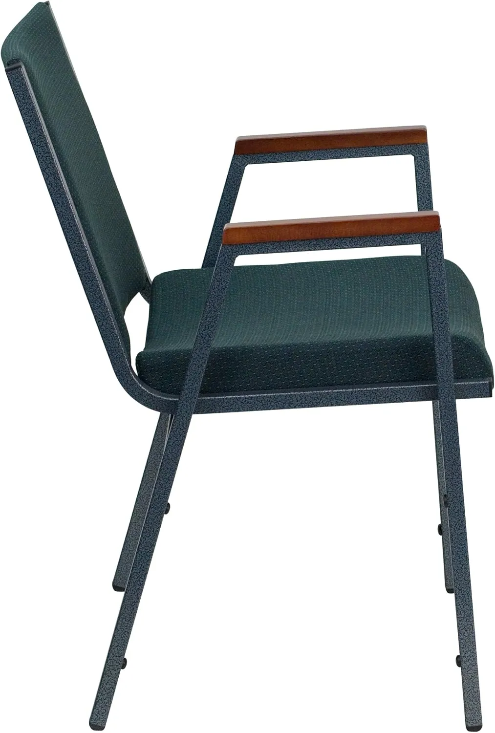 Flash Furniture 4 Pack HERCULES Series Heavy Duty Green Patterned Fabric Stack Chair with Arms