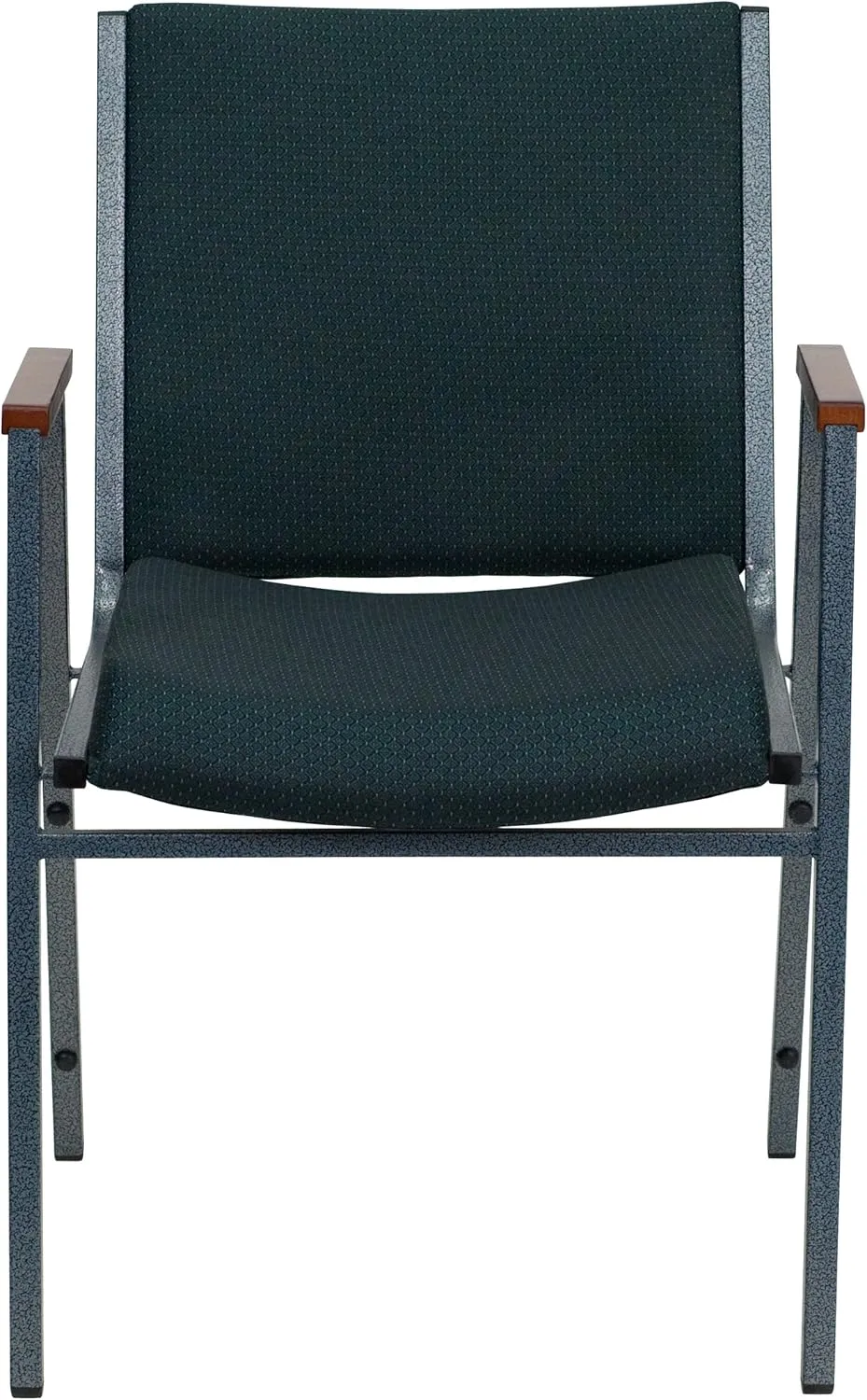 Flash Furniture 4 Pack HERCULES Series Heavy Duty Green Patterned Fabric Stack Chair with Arms