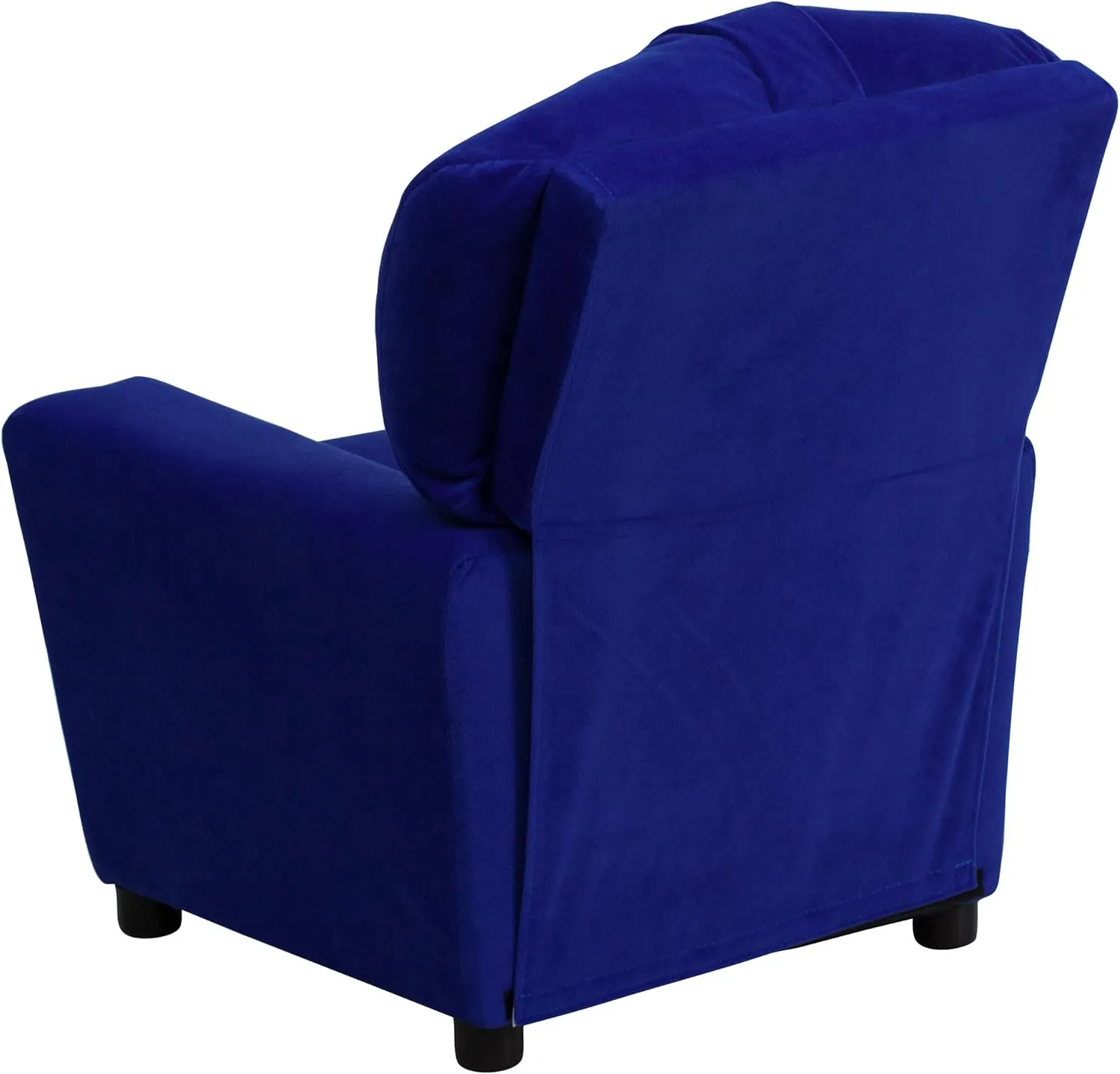 Flash Furniture Chandler Microfiber Kids Recliner with Cup Holder and Safety Recline, Contemporary Reclining Chair for Kids, Supports up to 90 lbs., Blue