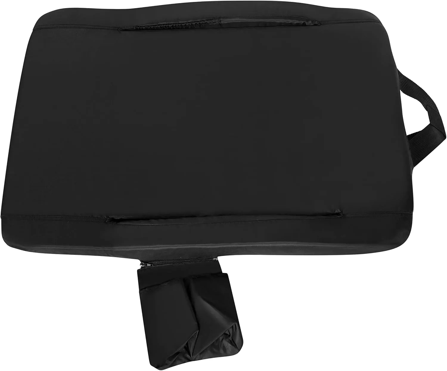 Flash Furniture Malta Extra Wide Portable Stadium Seat for Bleachers or Benches, Padded Stadium Chair with Backpack Straps and Storage, 265 lb. Weight Capacity, Black