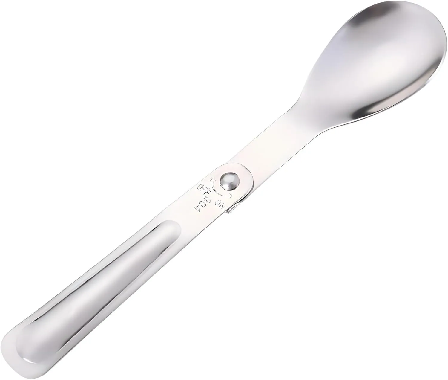 Flatware Silverware Set, 1/4/6/8/10/12pcs 304 Stainless Steel Folding Spoon, 2-Fold Outdoor Portable Spoon for Beaker & Stew Pot, Tableware Cutlery Set(12 Pieces)