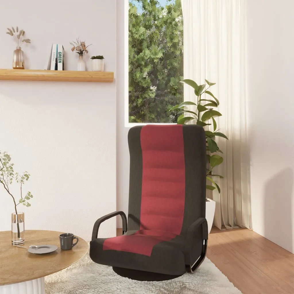 Floor Chair Lounge Chair Chaise Lounge Folding Floor Lounger Red Fabric