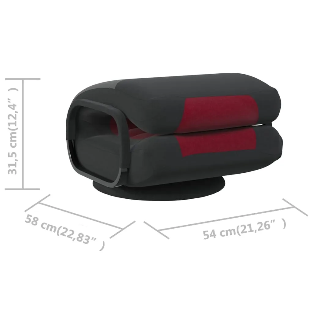 Floor Chair Lounge Chair Chaise Lounge Folding Floor Lounger Red Fabric