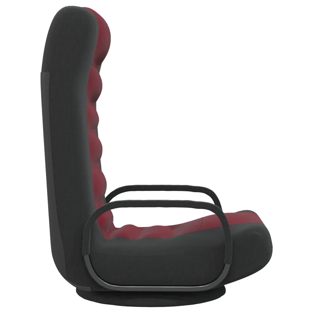 Floor Chair Lounge Chair Chaise Lounge Folding Floor Lounger Red Fabric