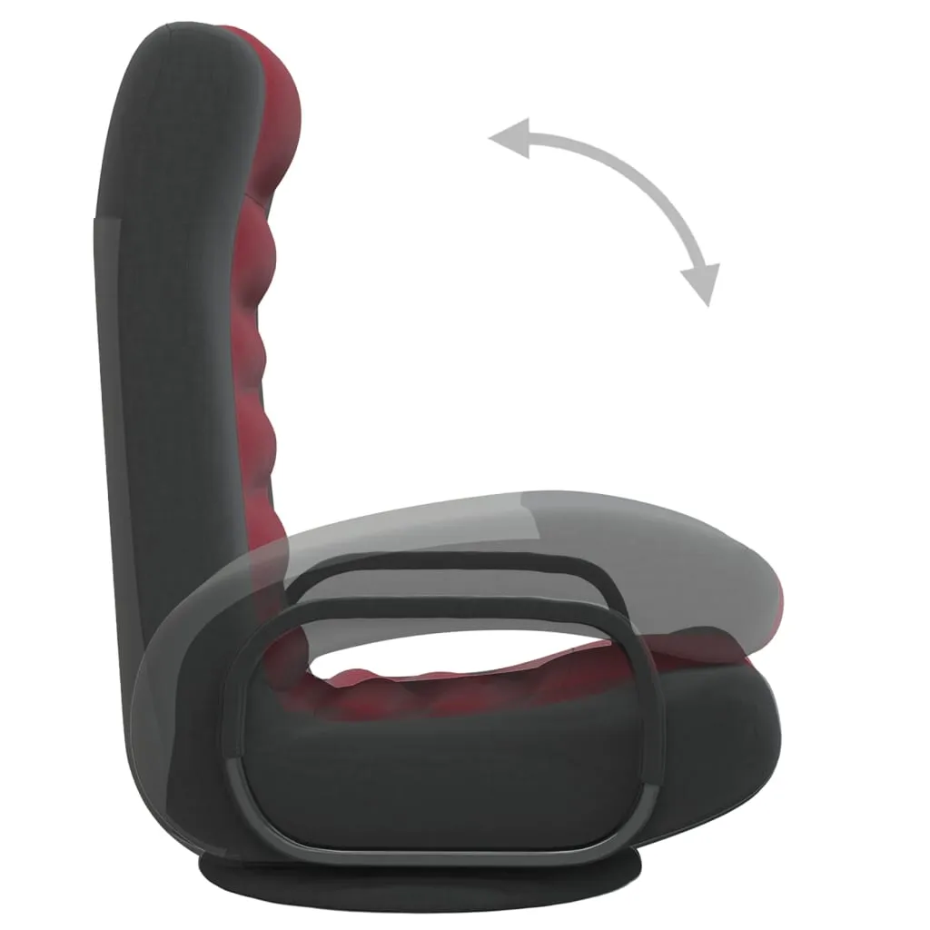 Floor Chair Lounge Chair Chaise Lounge Folding Floor Lounger Red Fabric