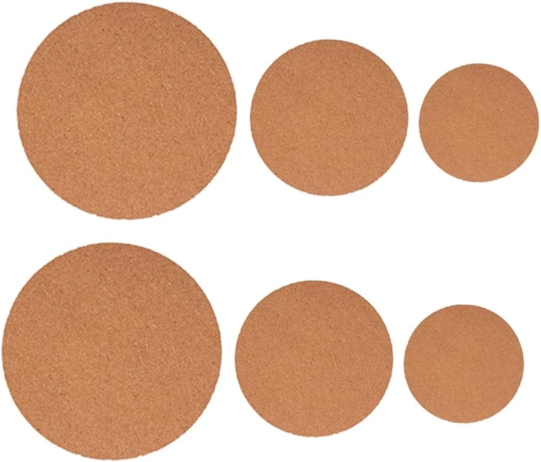Flower Pot Cork Mats 6 Pack Heatproof Non-Slip Cork Coasters for Plants Drinks Material Indoor