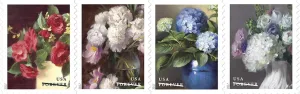 Flowers from The Garden USPS First Class Postage Stamps Celebrate Beauty Wedding (Strip of 20)