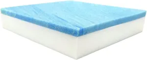 FoamRush 3" x 25" x 25" Gel Memory Foam Bench Cushion Replacement Medium Firm (Upholstery Foam, Rubber Padding, Seat Replacement, Upholstery Sheet, Couch, Sofa Cushion, Mattress) Made in USA
