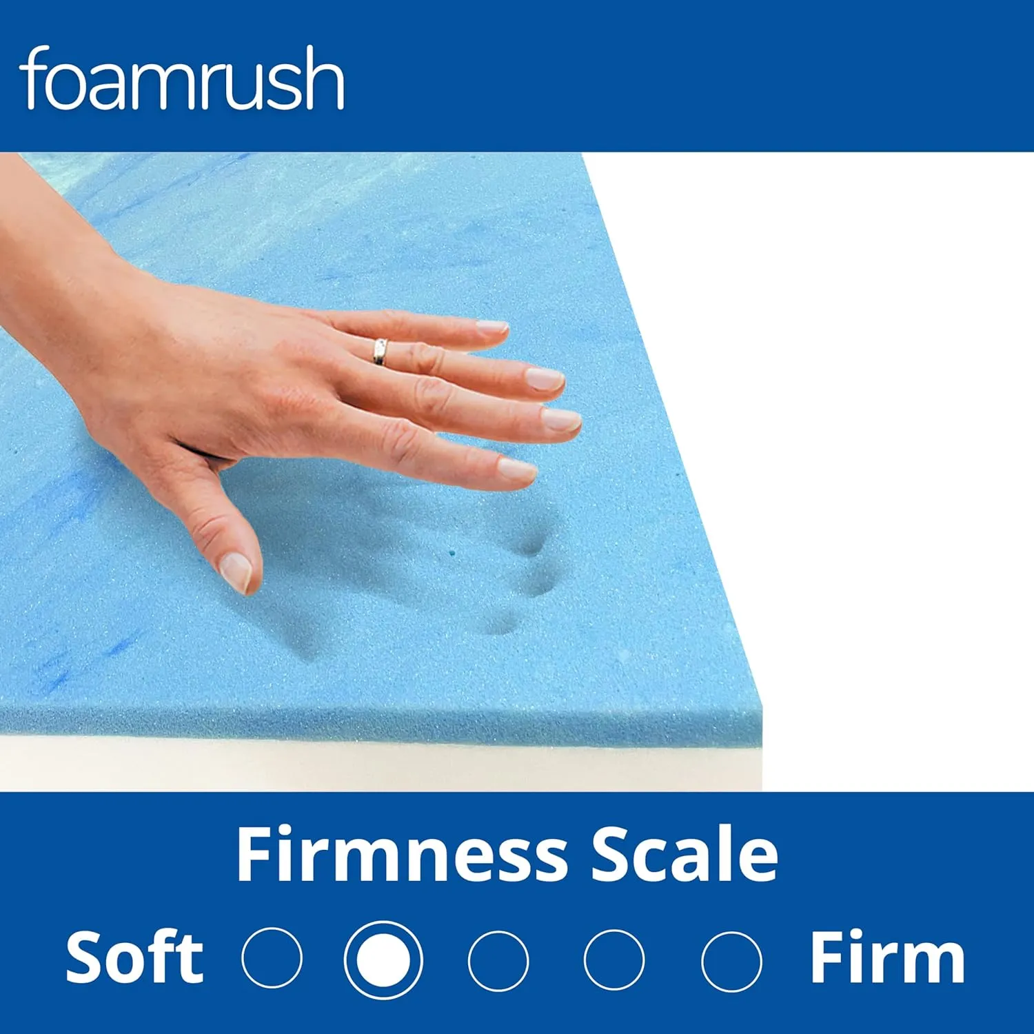 FoamRush 3" x 31" x 75" Bunk, Camping Cot Gel Memory Foam RV Mattress Replacement, Soft Support, Comfort, Pressure Relief, Made in USA, Travel Camper Trailer Truck, Cover Not Included