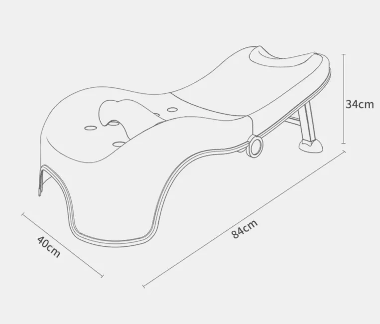 Foldable Ergonomic Head Washing Chair - Kid-Friendly Hair Wash Seat
