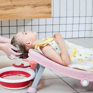 Foldable Ergonomic Head Washing Chair - Kid-Friendly Hair Wash Seat