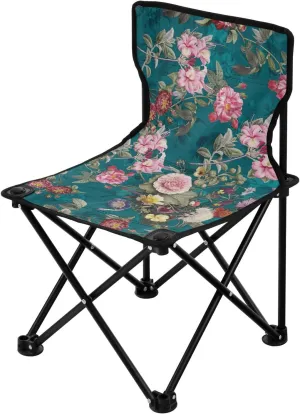 Foldable Watercolor Flowers Camp Chairs for Adults Heavy Duty Ultralight Backpack Beach Chairs for Adults with Carrying Bag Hiking Chair for Hiking Fishing
