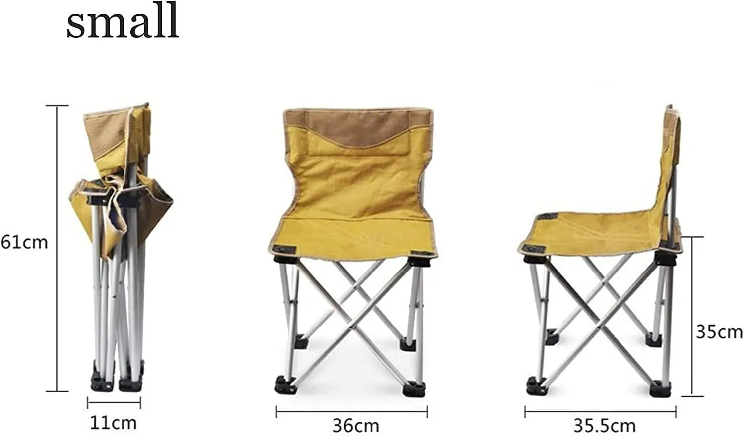 Folding Camping Outdoor Portable Aluminum Alloy Folding Chair Backrest Ultralight Fishing Leisure Chair Beach Seat Stool Outdoor Camping Chairs Foldable(36 * 35.5 * 61cm)