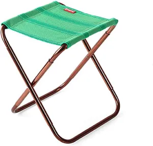 Folding Fishing Chair Aluminum Portable Barbecue Fishing Mazar Chair Outdoor Folding Stool Super Comfort，Firm and Durable/Green/22 * 23 * 28Cm