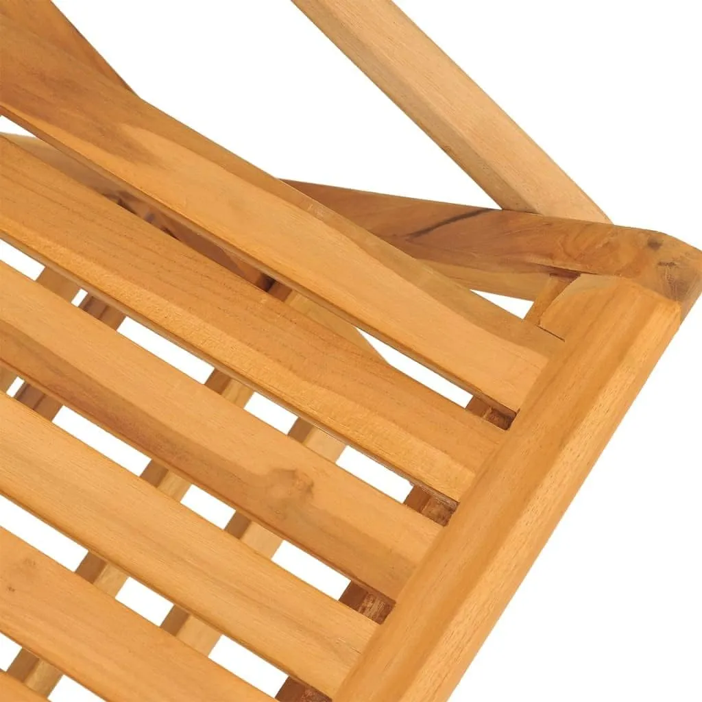 Folding Patio Chairs 8 pcs Solid Teak Wood Outdoor Garden Chairs 24" x 26.4" x 35.4" Foldable Dining Lounge Chairs with Comfortable Armrests and Backrest for Patio, Lawn, Deck, and Garden