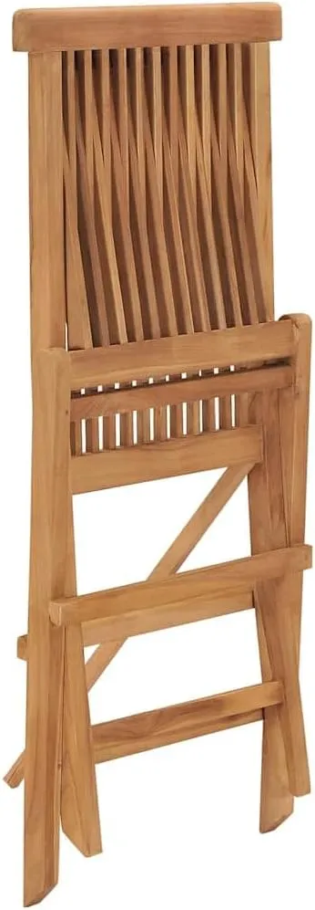 Folding Patio Chairs Set of 3 for Outdoor, Garden & Patio Teak Wood Chairs with Ergonomic Design, Comfortable and Durable Outdoor Furniture for Relaxation