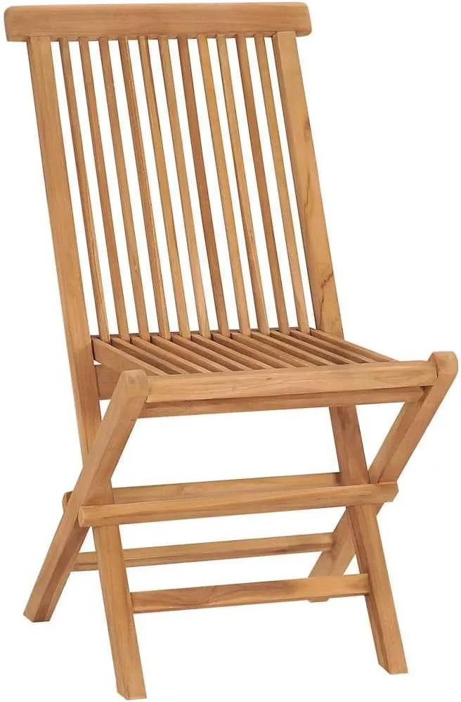 Folding Patio Chairs Set of 3 for Outdoor, Garden & Patio Teak Wood Chairs with Ergonomic Design, Comfortable and Durable Outdoor Furniture for Relaxation