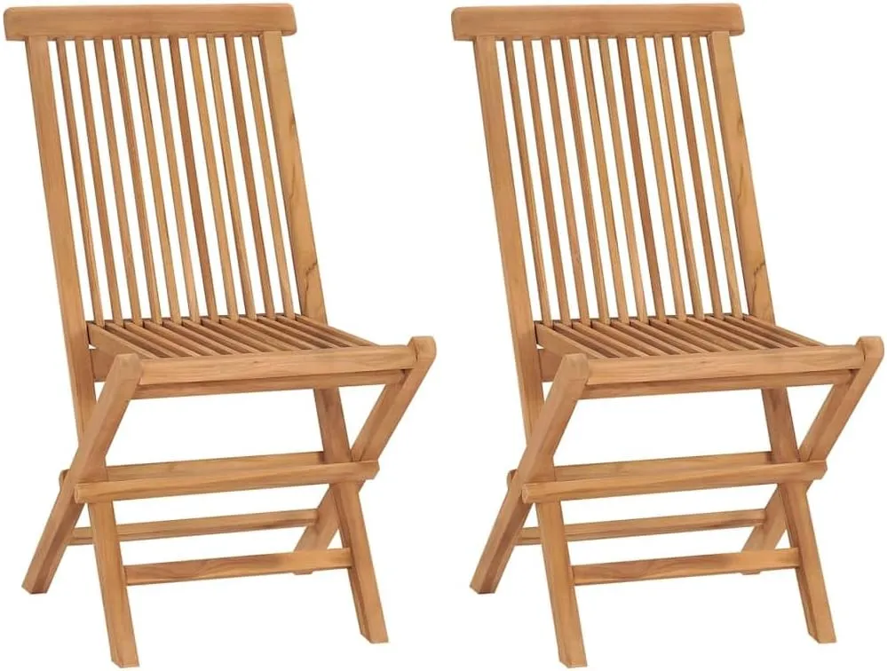 Folding Patio Chairs Set of 3 for Outdoor, Garden & Patio Teak Wood Chairs with Ergonomic Design, Comfortable and Durable Outdoor Furniture for Relaxation