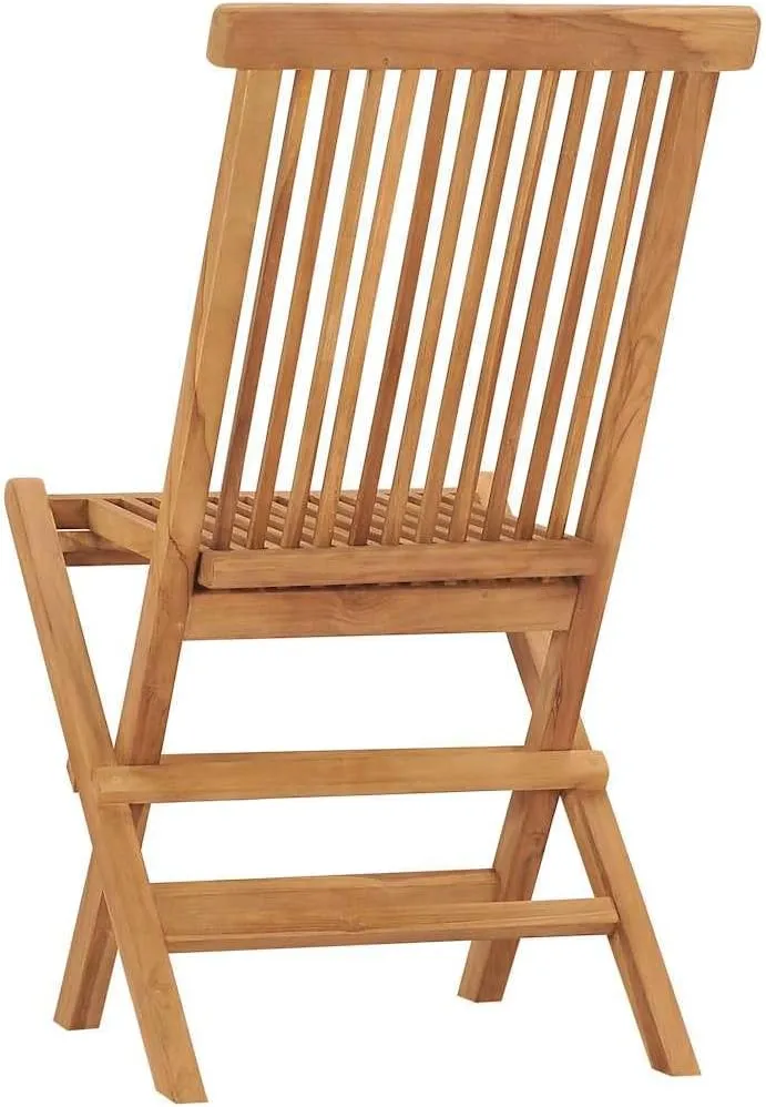 Folding Patio Chairs Set of 3 for Outdoor, Garden & Patio Teak Wood Chairs with Ergonomic Design, Comfortable and Durable Outdoor Furniture for Relaxation