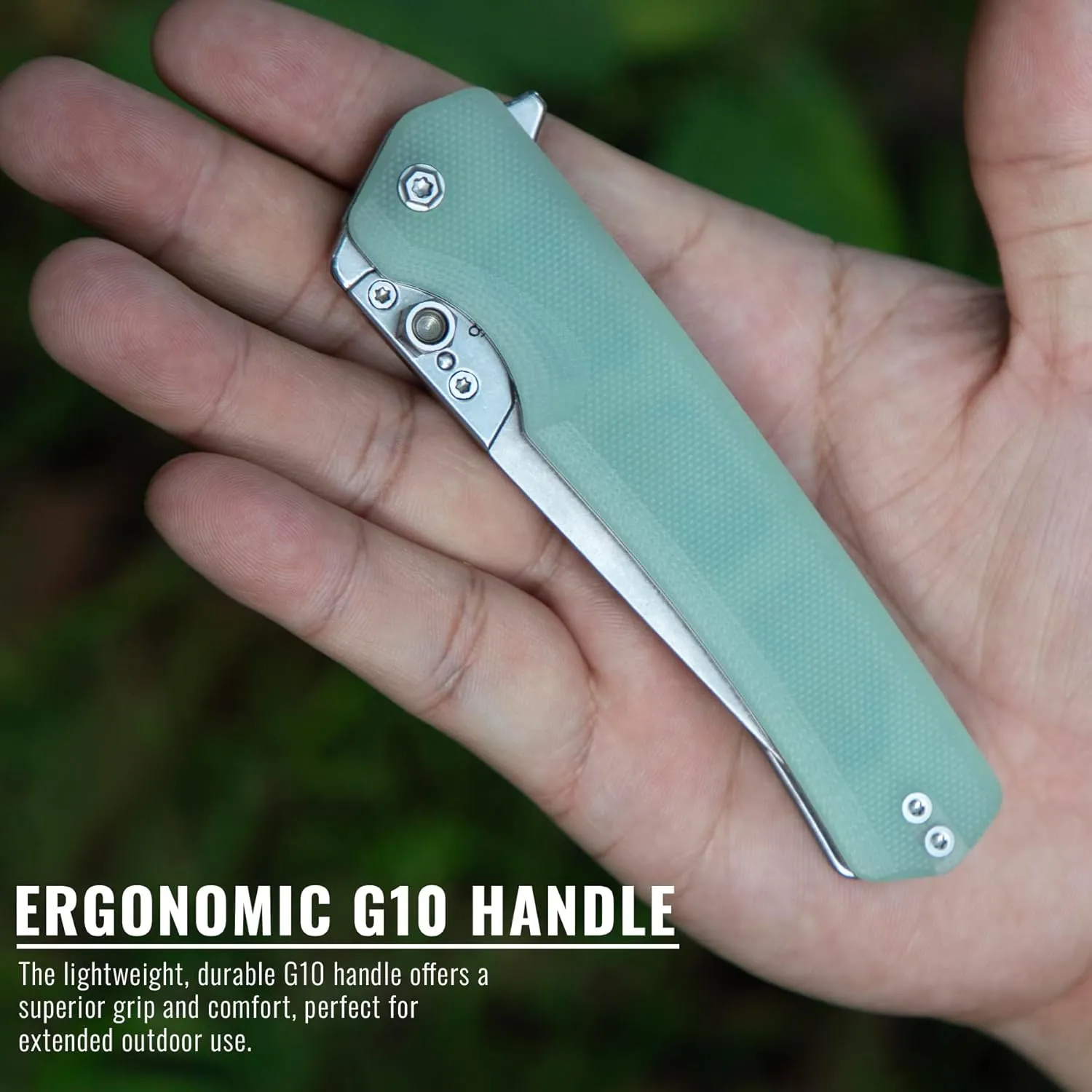 Folding Pocket Flipper Knife, 4pcs Replaceable Blades, 3.5" 440 Steel Blade G10 Handle EDC Knife with Pocket Clip for Men Women, Sharp Camping Survival Hiking, Outdoor or Indoor Carry Knives