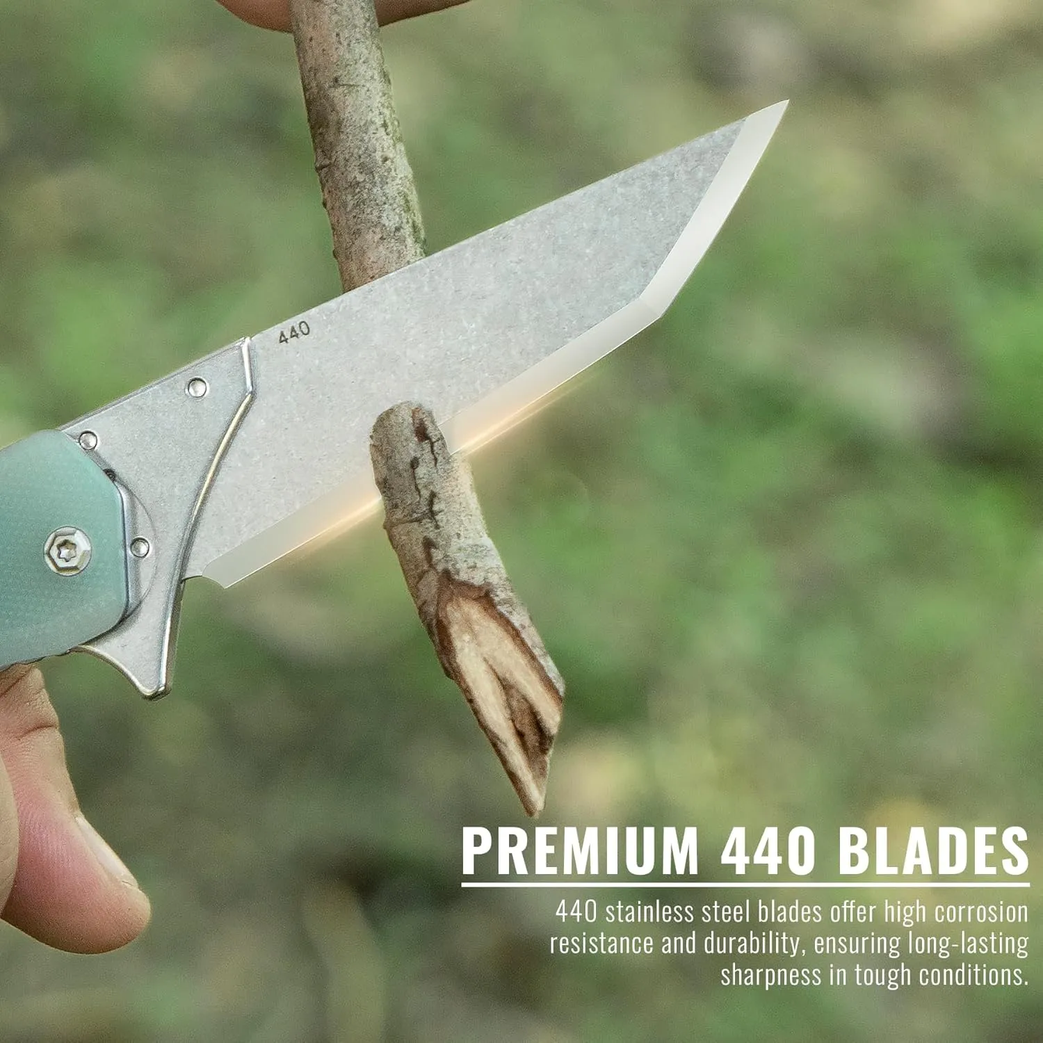 Folding Pocket Flipper Knife, 4pcs Replaceable Blades, 3.5" 440 Steel Blade G10 Handle EDC Knife with Pocket Clip for Men Women, Sharp Camping Survival Hiking, Outdoor or Indoor Carry Knives
