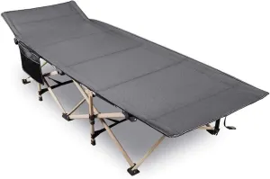 Folding Zero Gravity Recliner Chair with Side Pockets – Metal Reinforced Siesta Bed, 220kg Load Capacity, Portable Outdoor Leisure Chair for Office, Beach & Camping