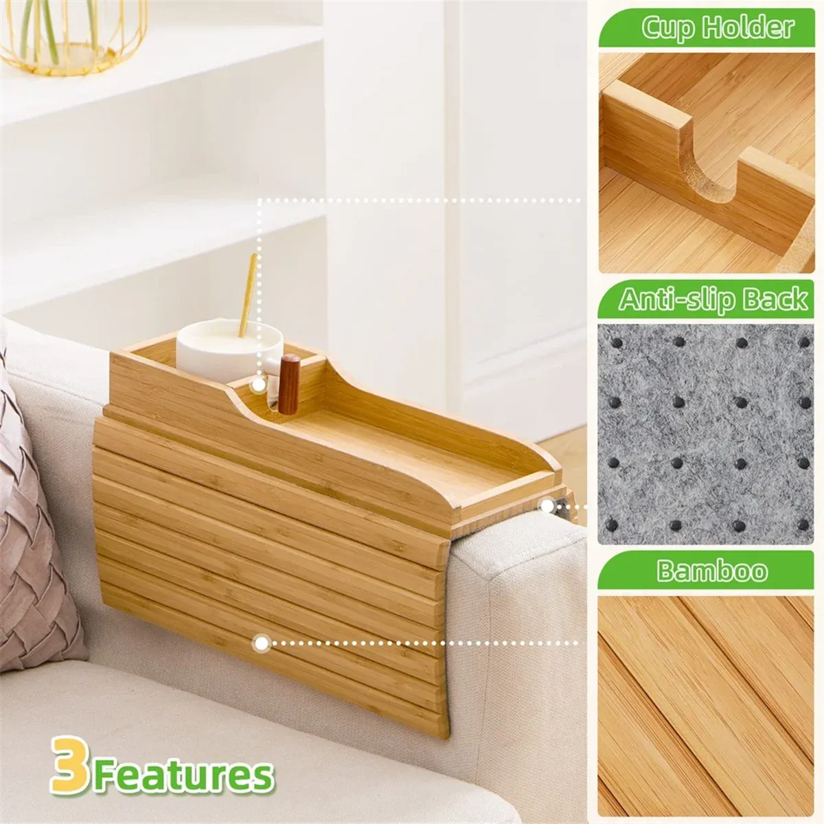 FoldRest Bamboo Tray